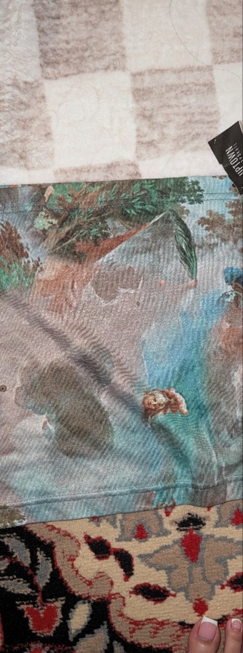Decorative Top in Teal and Brown